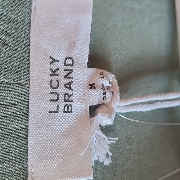 Lucky Brand Wavy Crepe Flutter Sleeve Shirt Mini Dress Size Medium - Picture 4 of 13